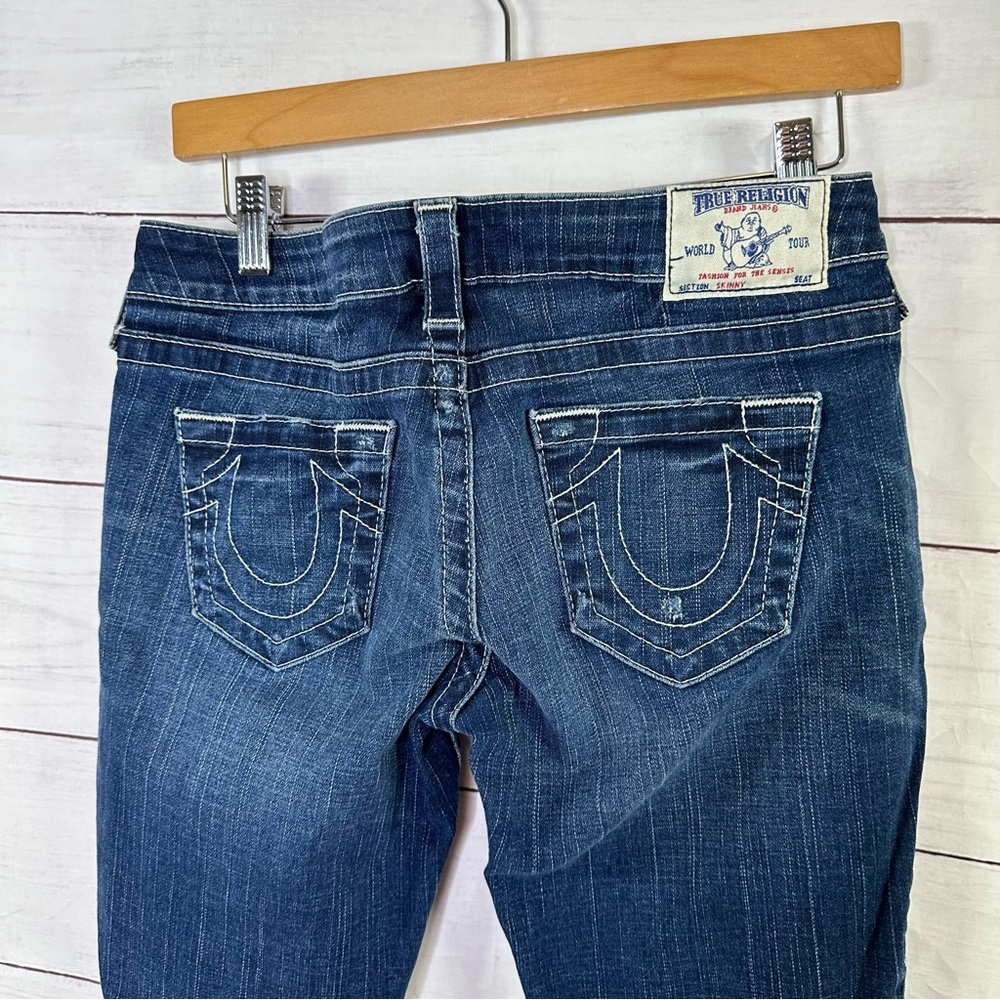 True Religion Women's Dark Wash Skinny Size 28 - Picture 4 of 10